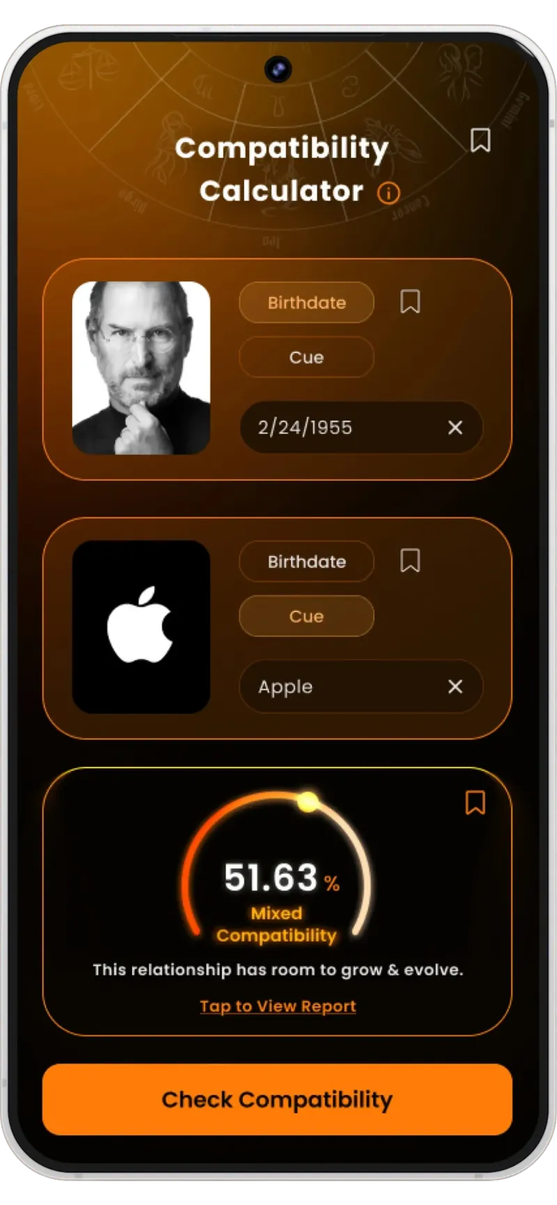 CUE App Screen 3